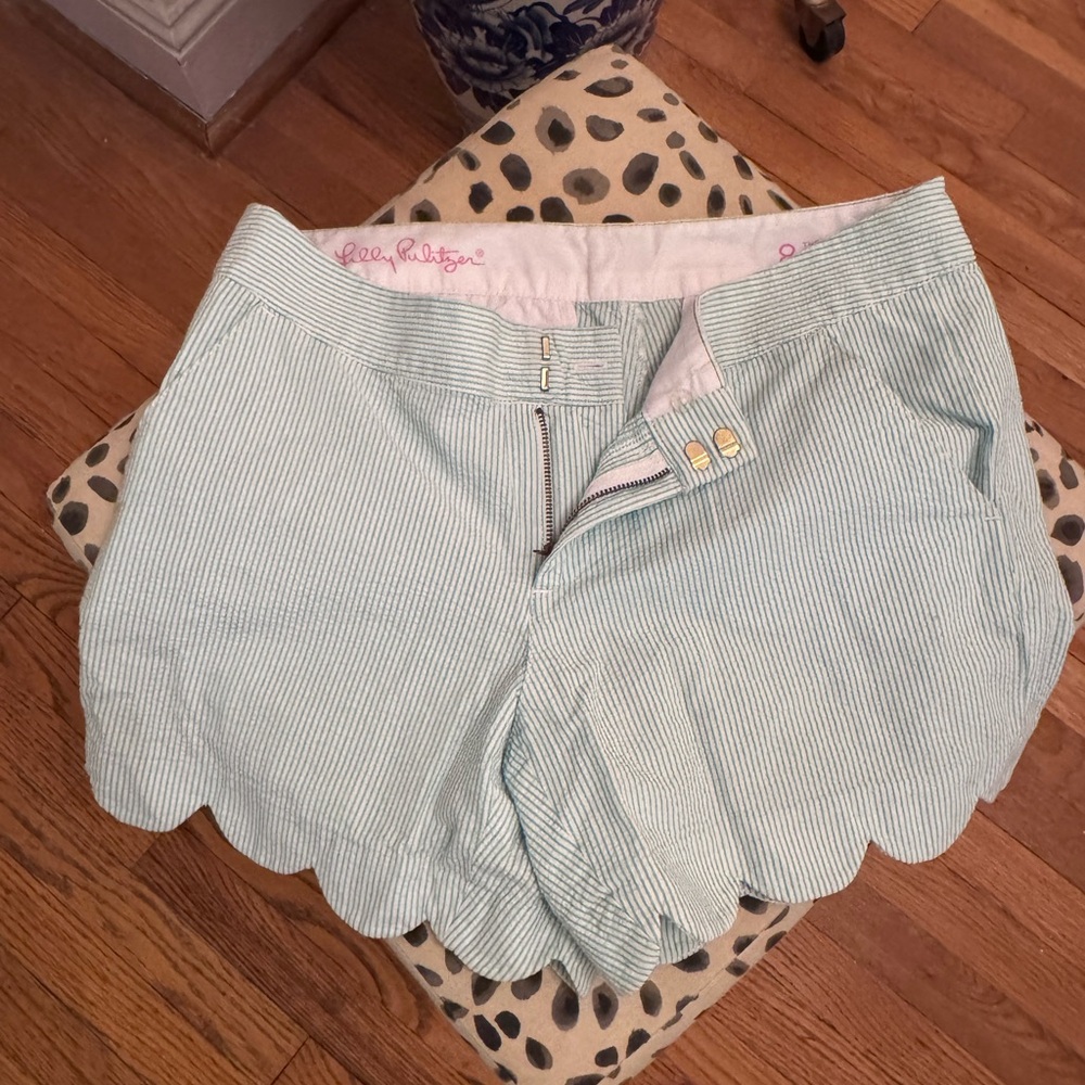 Lilly Pulitzer Mint Striped High Waist Shorts